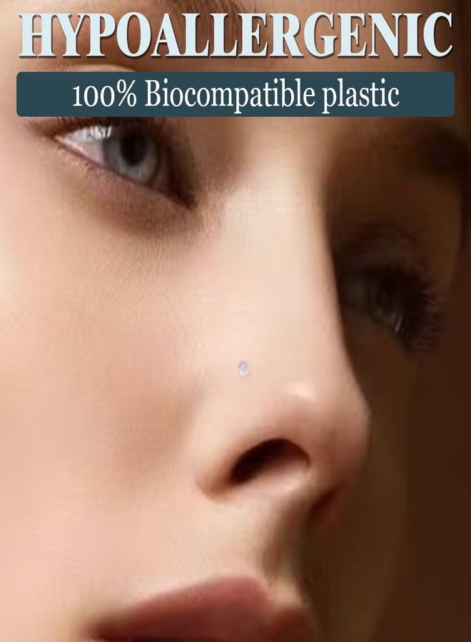 intera Clear Piercing Retainers - Flexible Nose, Septum Nipple Rings Plastic Body Jewelry Kit for Sports Bioflex Lip Eyebrow Belly Tongue Industrial Barbell - Image 4